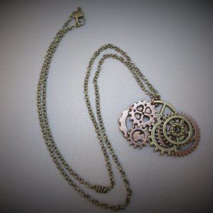 Steam Punk Necklace Metal Victorian Edwardian Style Steampunk